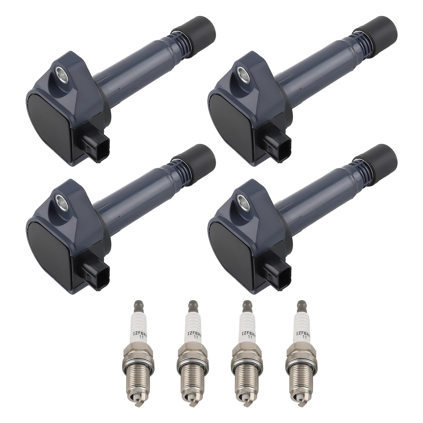 Set of 4 Ignition Coils + Spark Plugs for Honda Civic L4 1.8L (2006–2011) UF582
