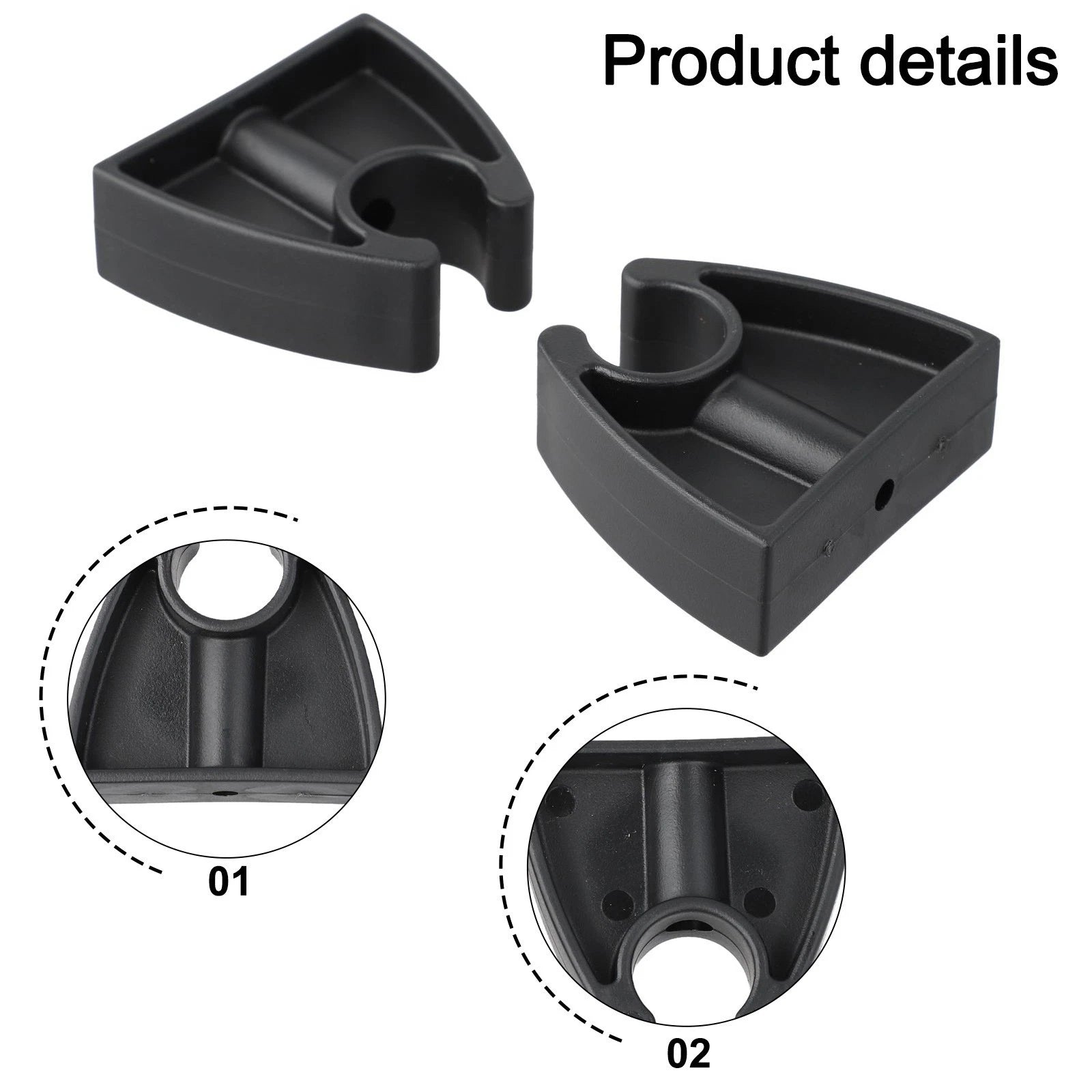 2X Boat Pole Clips for Stabilizing Lights on Marine Vessels