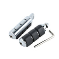 Chrome Anti Vibration Rubber Footpeg Pegs for Harley Softail Dyna