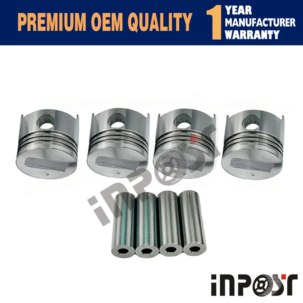 Set of 4 STD Pistons for Mitsubishi MT271 MT311 S4L S4L2 Peljob EB350 EB406