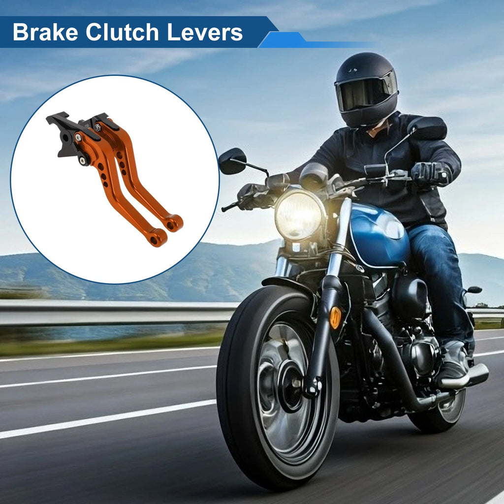 Adjustable Short Brake Clutch Levers for Honda Fury/VTX1300CX (2009–2018) Orange