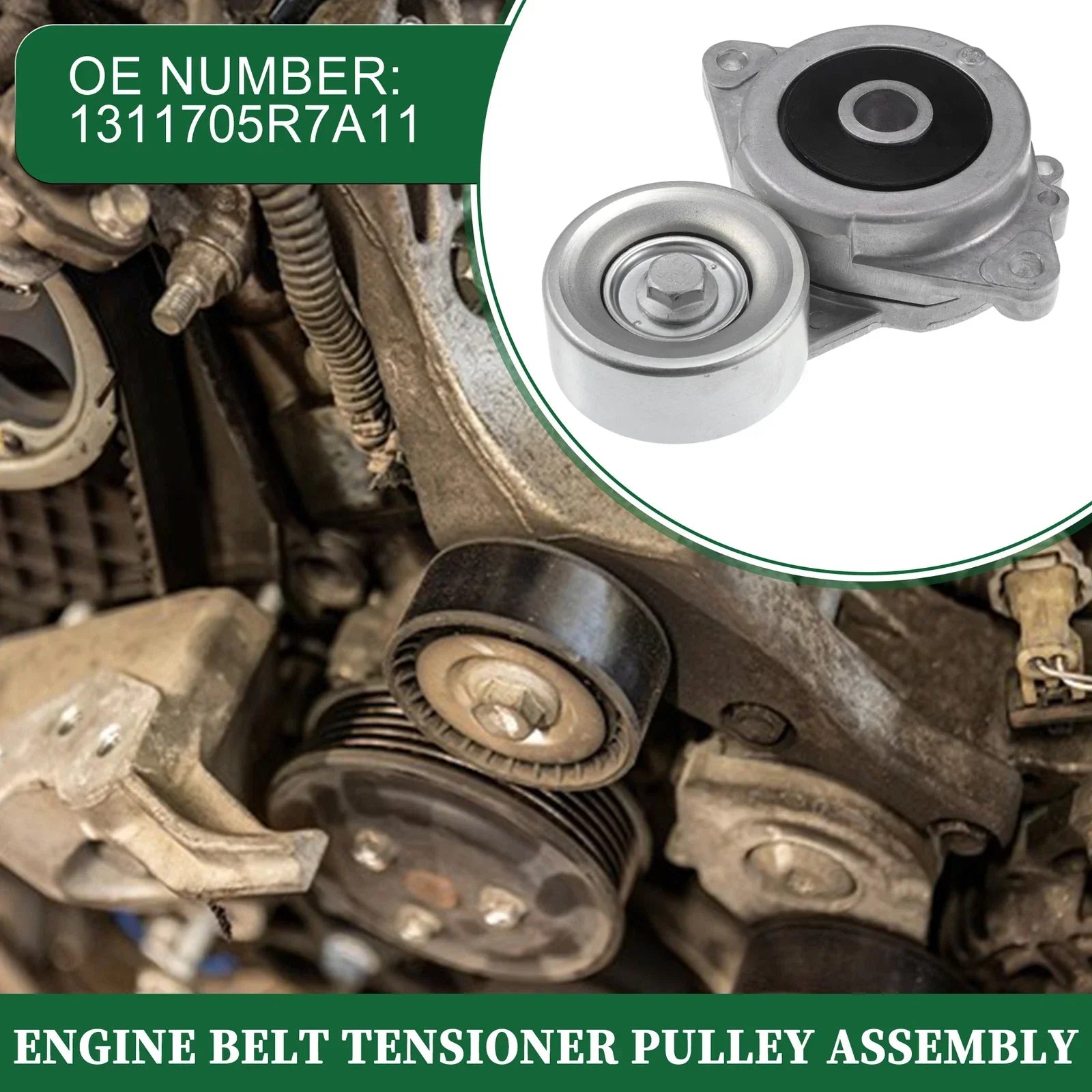 Engine Belt Tensioner Pulley Assembly for Honda Fit (2015-2018)