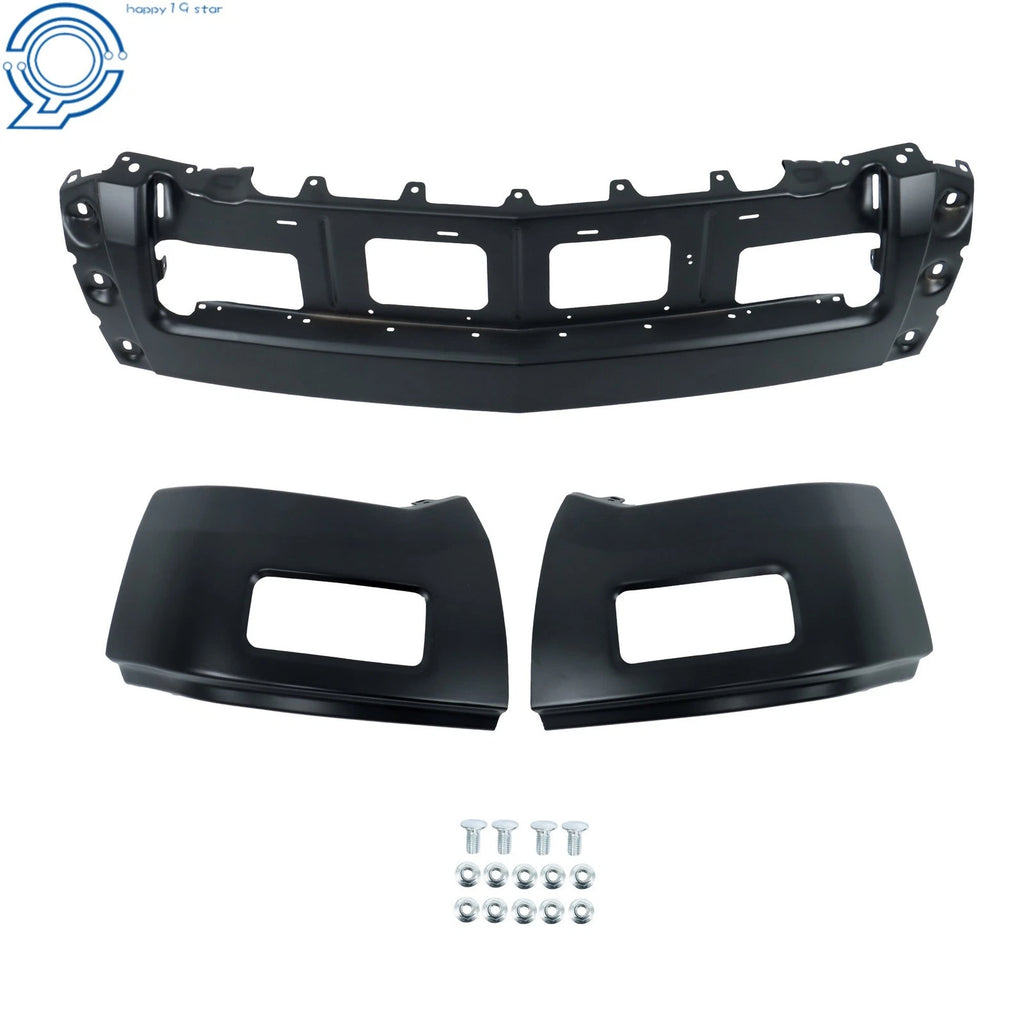 Split Front Bumper Steel for Chevy Silverado 1500 (2014–2015) Blk W/o Sensor Hole