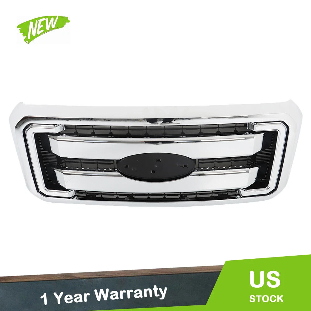 Front Upper Grille Assembly Chrome for Ford F250/F350/F450/F550 (2011–2016)