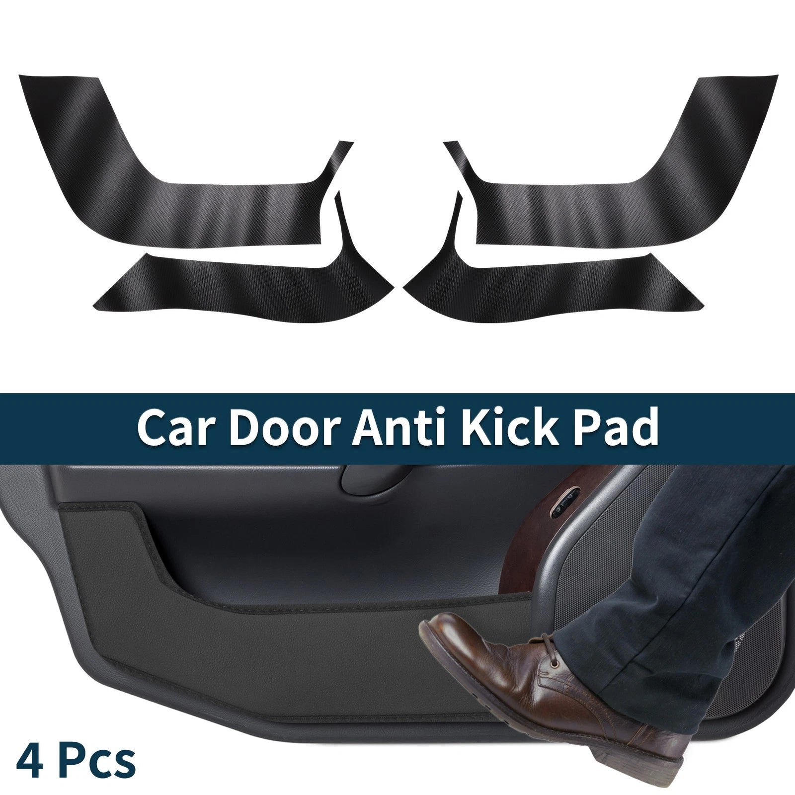 Set of 4 Faux Leather Door Anti Kick Pad Stickers for Toyota Raize (A200/A210)