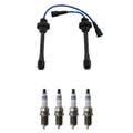 NGK 5mm Wire Set & Bosch Platinum Spark Plug Kit for Eclipse Galant Mirage (L4)