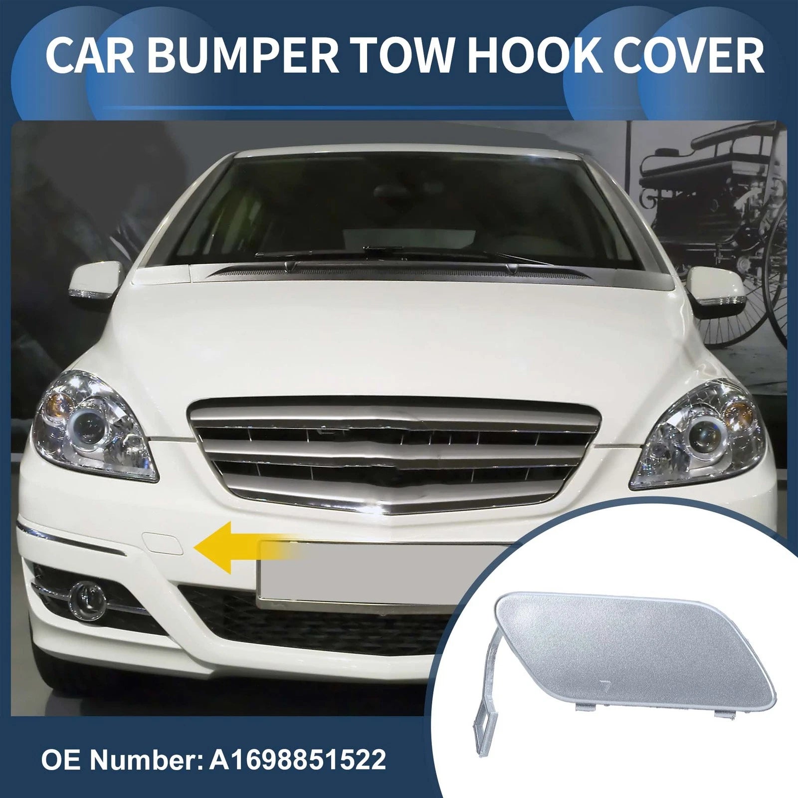 Front Bumper Tow Cover for Mercedes-Benz (A1698851522)