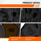 Factory Style Headlights Smoked/Amber for Chevy Impala Limited Monte Carlo (2006–2016)