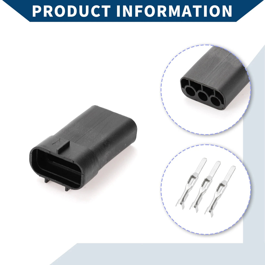 3 Pin Intake Air Pressure Sensor Connector Plug for Toyota 