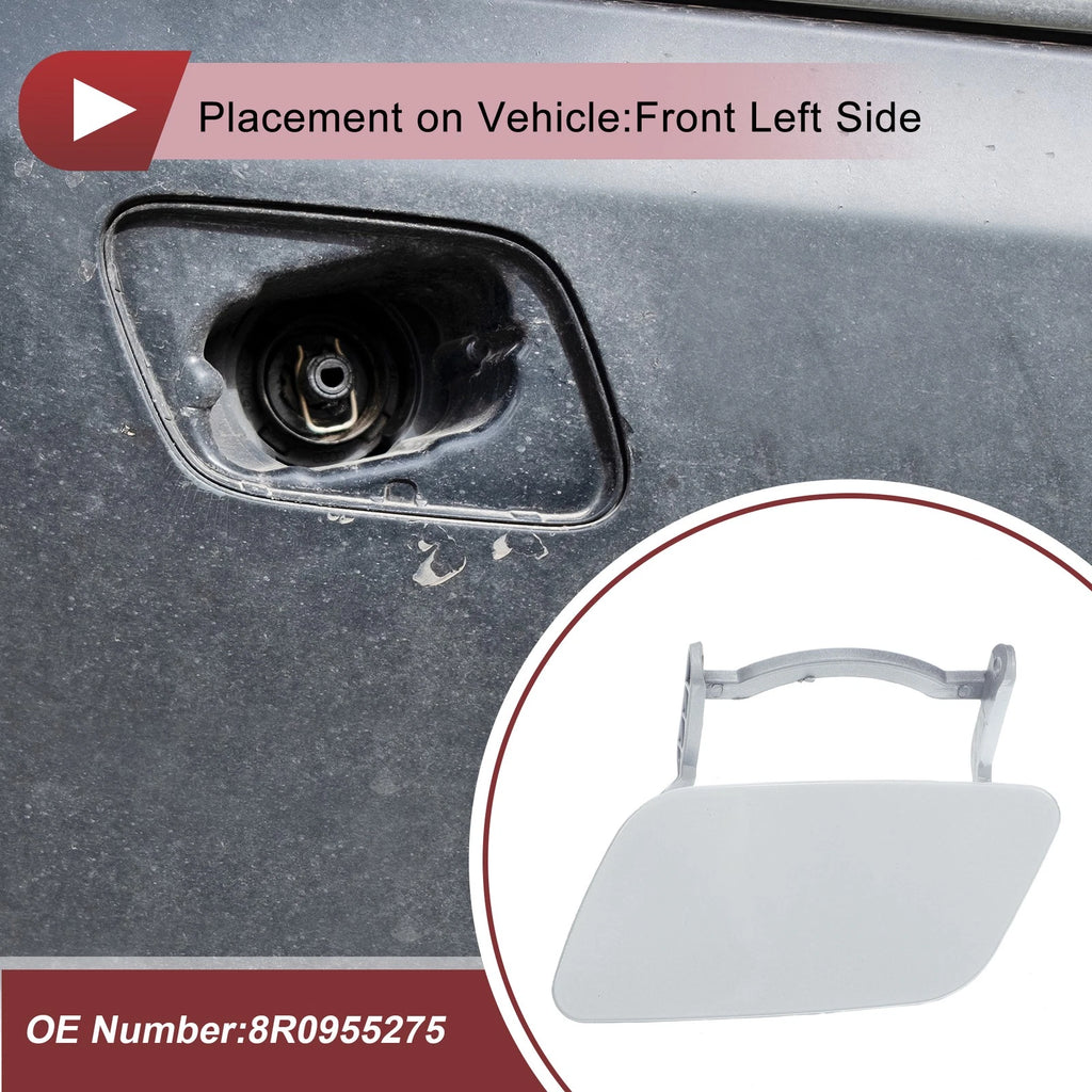 Front Left Washer Nozzle Cover Cap No. 8R0955275 for Audi Q5 (2009–2012) White