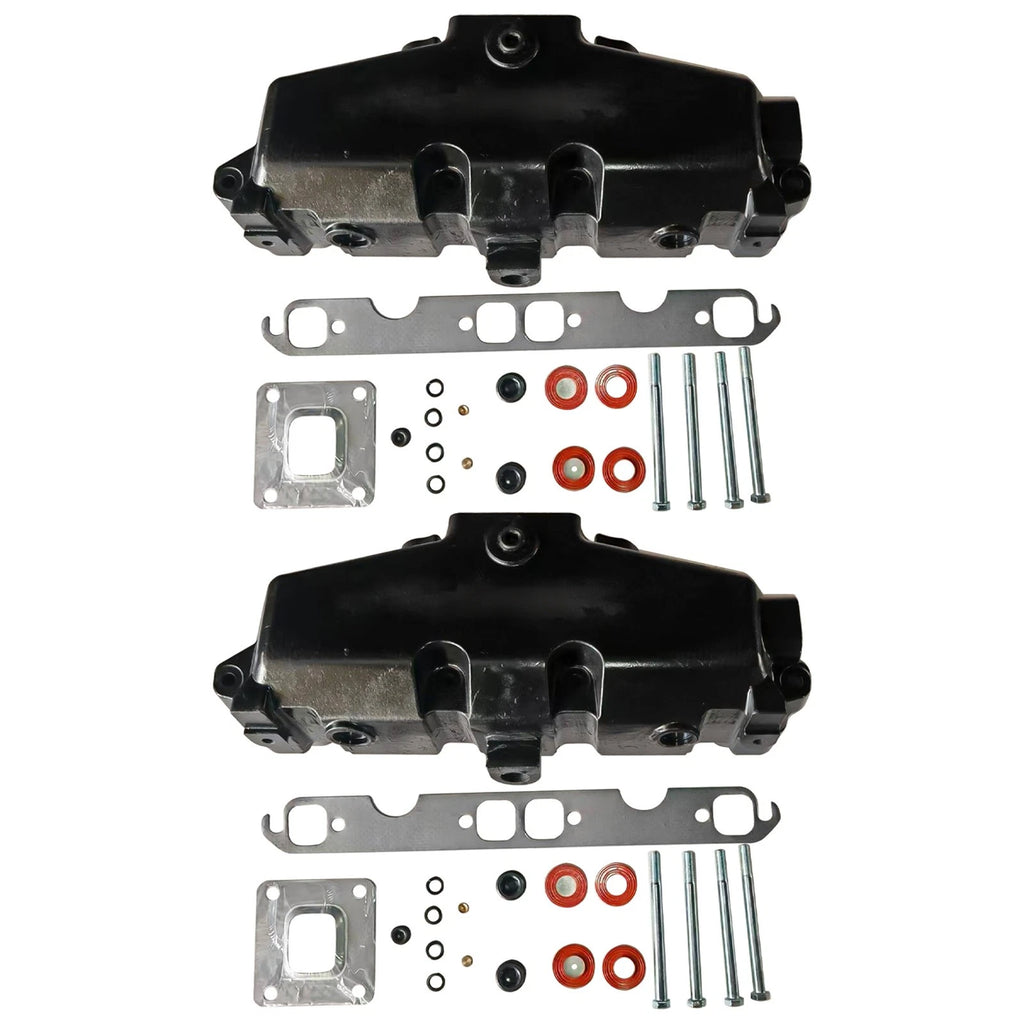 2X Dry Joint Style Manifold with Gasket for Mercruiser V8 (1985-2000)