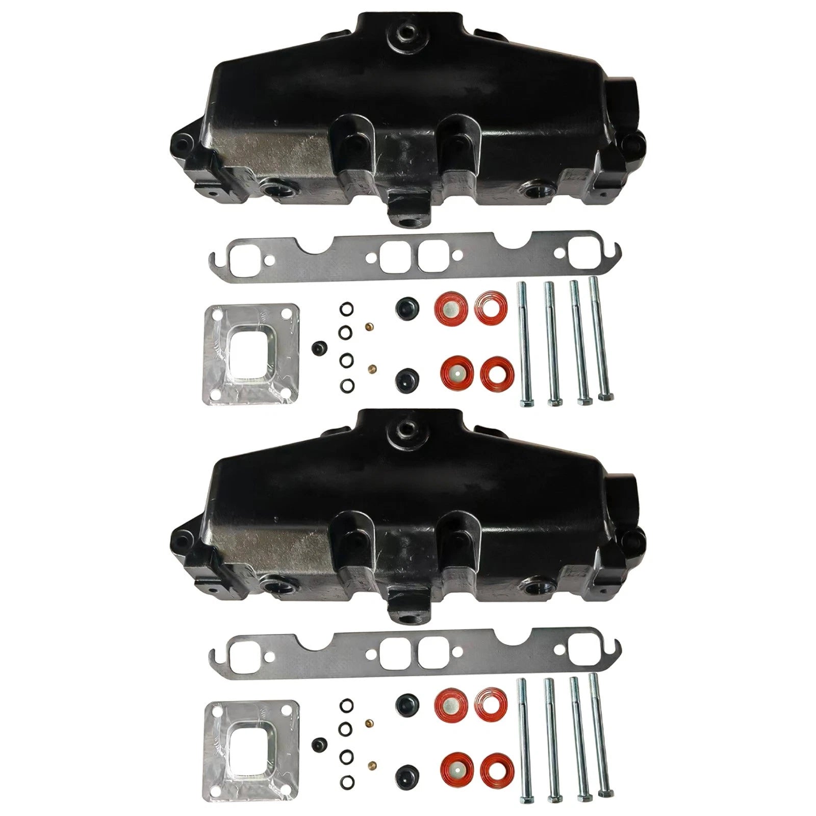 2X Dry Joint Style Manifold with Gasket for Mercruiser V8 (1985-2000)