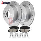 Rear Disc Brake Rotors & Pads Kit for Subaru Crosstrek Forester (2016–2018)