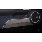 Door Kick Plates with Yellow Inlay Supercharged for Chevy Camaro (2010–2015)