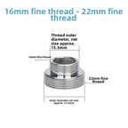 Aerator Adapter for Basin Faucet (14/16/18/20/22/24/26/28 to 22 Thread)