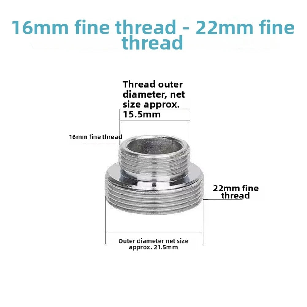 Aerator Adapter for Basin Faucet (14/16/18/20/22/24/26/28 to 22 Thread)