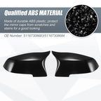 Pair Rearview Mirror Cover Cap Gloss Black for BMW F10 F18 (2011–2017)