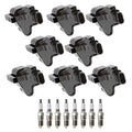 Denso 8 Ignition Coils & 8 Nickel Spark Plugs for Silverado Sierra 1500 (2007–2013)