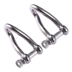 Screw Pin Twisted Shackle 8x10mm Stainless Steel for Boat and Outdoor Use