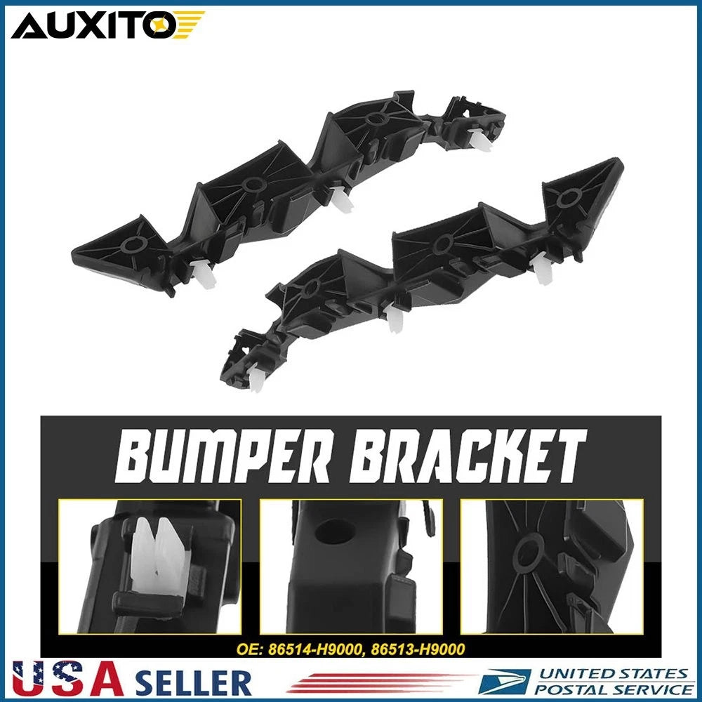 Set of 2 Front Bumper Grille-Side Brackets LH & RH for Kia Rio (2018–2020) 86514-H9000