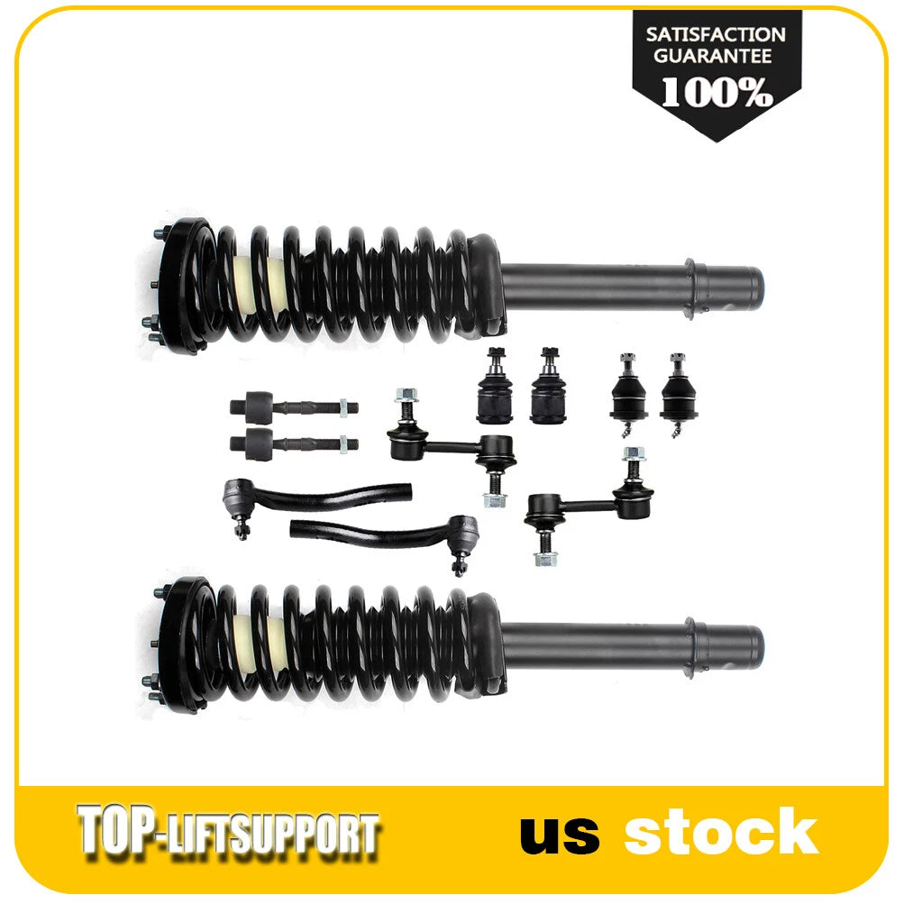 Set of 12 Front Struts Ball Joints Tie Rods for Honda Accord (2003–2007)