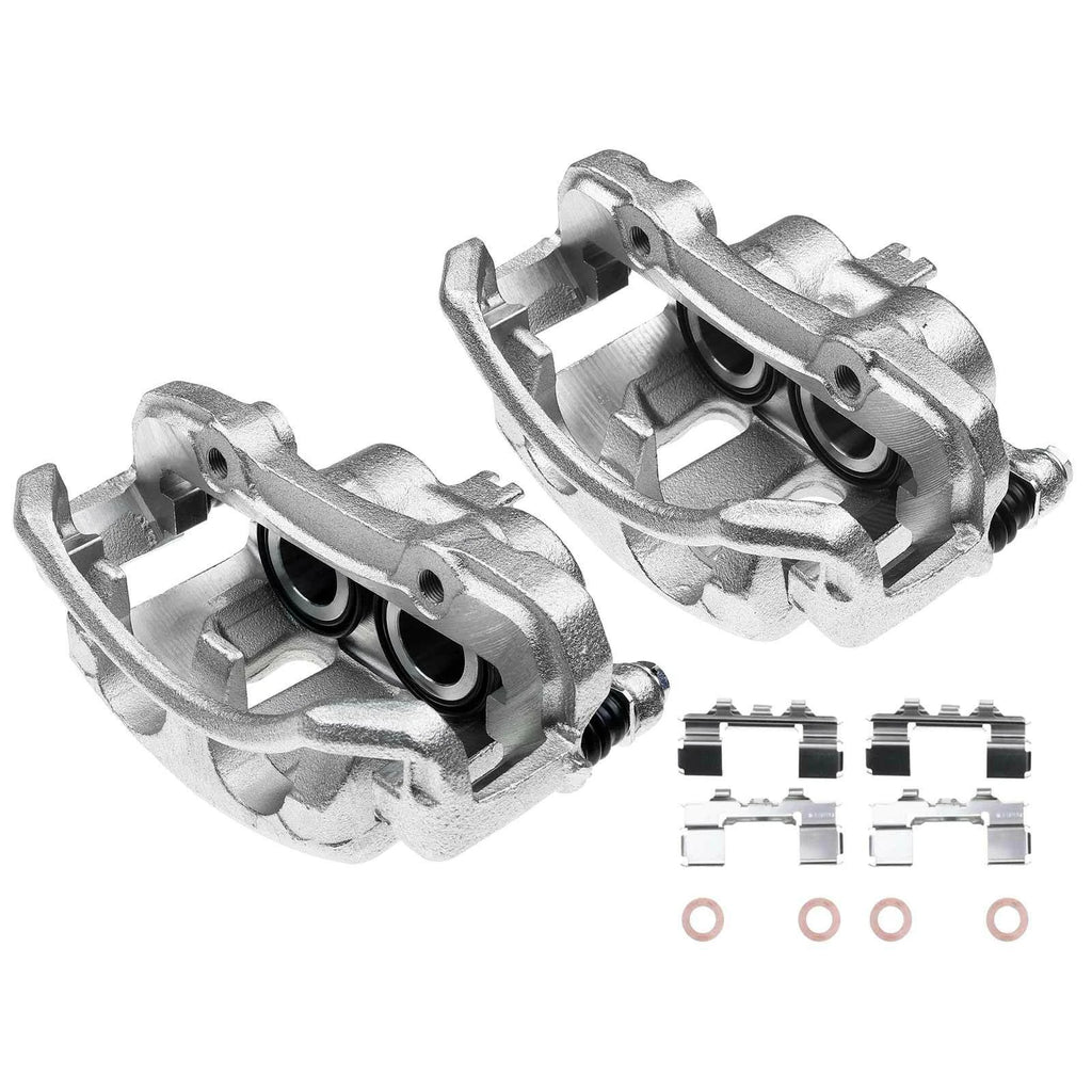 Pair Front Brake Calipers with Bracket for Nissan Pathfinder D21 (1986–1995)