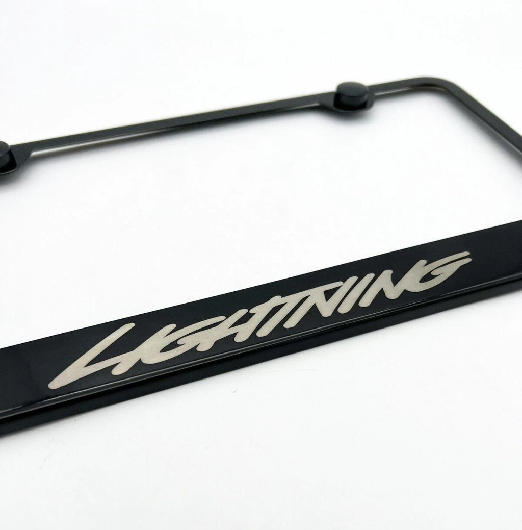 License Plate Frame Black Stainless for Ford F-150 Lightning (2022–2024)