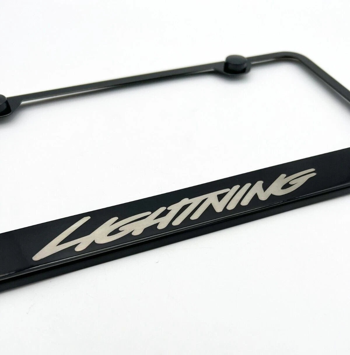 License Plate Frame Black Stainless for Ford F-150 Lightning (2022–2024)