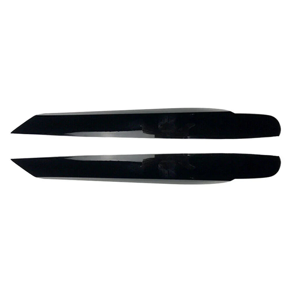 Gloss Black Front Headlight Eyelid Trim Covers for Volkswagen Touran (2011-2015)