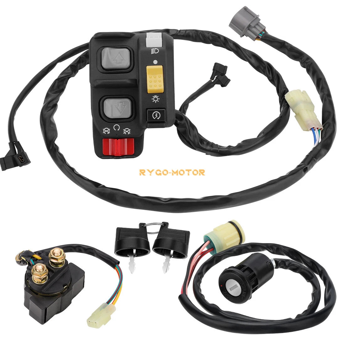 Handlebar Switch & Starter Relay Key Switch Kit for Honda TRX350 Rancher (2006)