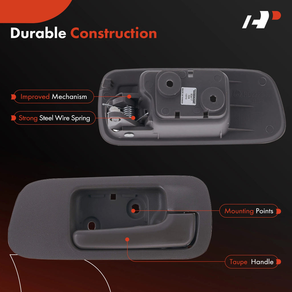 Front Right Plastic Interior Door Handle for Honda Civic (2001-2002)