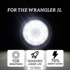 LED Front Grille Marker Lights Kit for Jeep Wrangler JK (2007–2018)