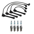 Denso 7mm Wire Set & 4 Iridium Power Spark Plugs for Kia Hyundai (2.0 L4)