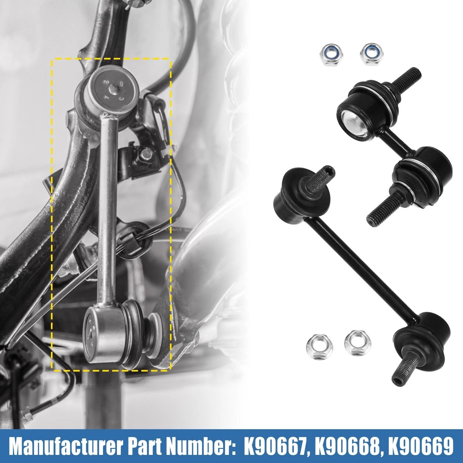 Set of 4 Stabilizer Sway Bar Links K90667 K90668 for Honda CR-V (1997–2001)