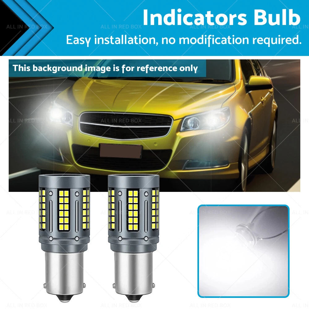 LED White Rear Reverse Bulbs BA15s for Holden Commodore (VT–VE)