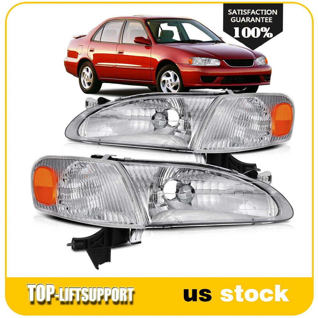 Headlights Corner Reflector Lamp for Toyota Corolla (1998–2000) Chrome Housing