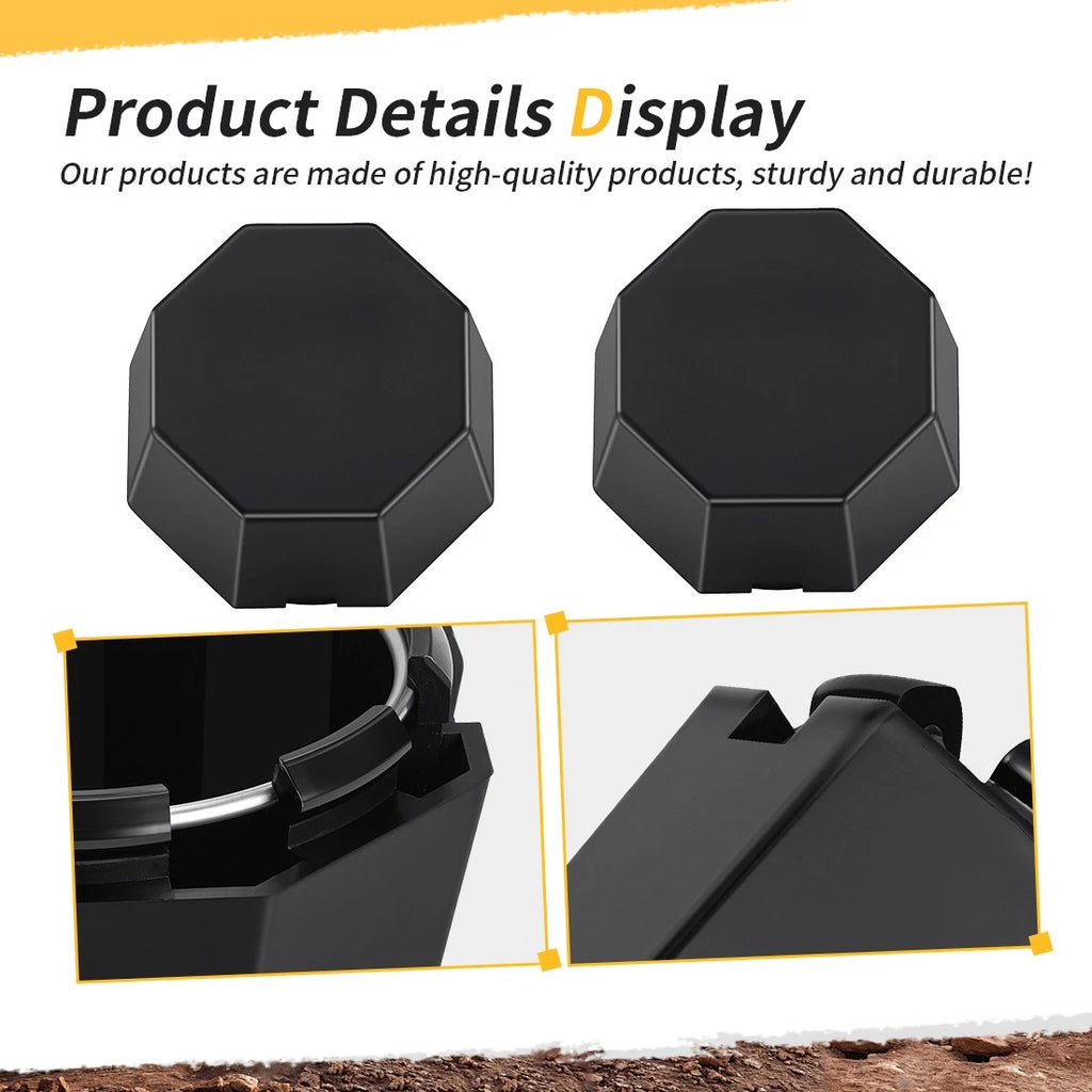 2 Matte Black Hub Caps for Polaris Sportsman 570 SP (2015–2025)