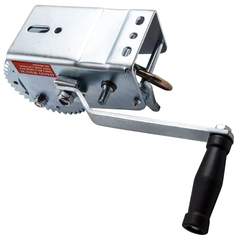 Manual Winch 2000 lbs 20 ft Strap for Truck/Boat/RV (2000–2000)
