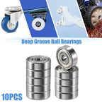 10pcs 6x22x7mm Double Metal Shield 636ZZ Ball Bearings for Automotive Applications