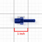 1/8" NPT Male Straight to 1/4" Hose Barb Nipple Fitting (Blue Aluminum)