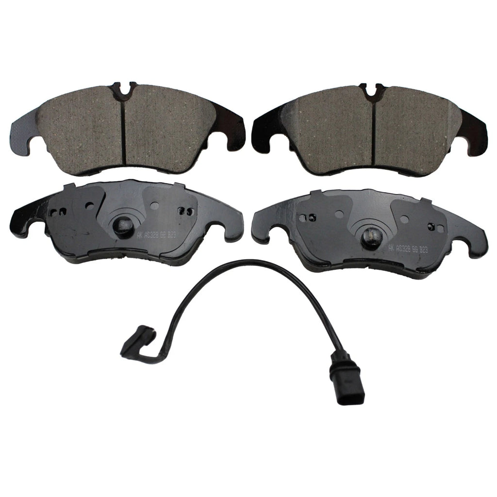 Front Rotors & Akebono EURO Ceramic Brake Pads Kit for Audi A4 A5 Quattro (2010–2016)