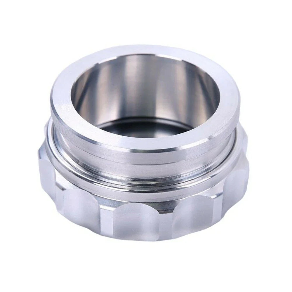 2 x 50.8mm Aluminium Weld On Filler Neck And Cap Water Tank Sliver