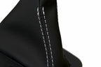 Leather Automatic Shift Boot Cover for BMW E38 (1995–2001) Black White Stitch