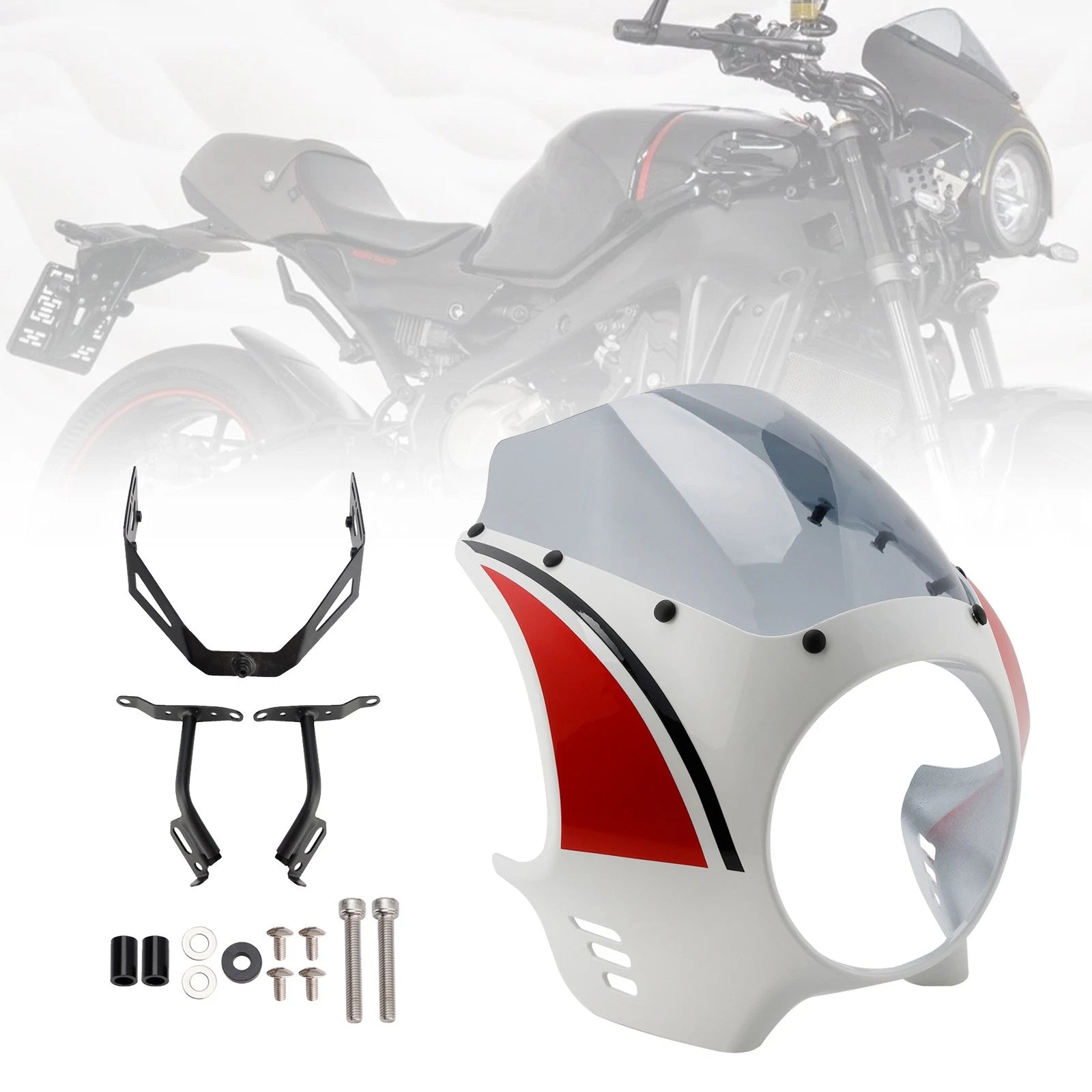 Headlight Fairing Windshield for XSR900 (2022–2025) Red/Gray