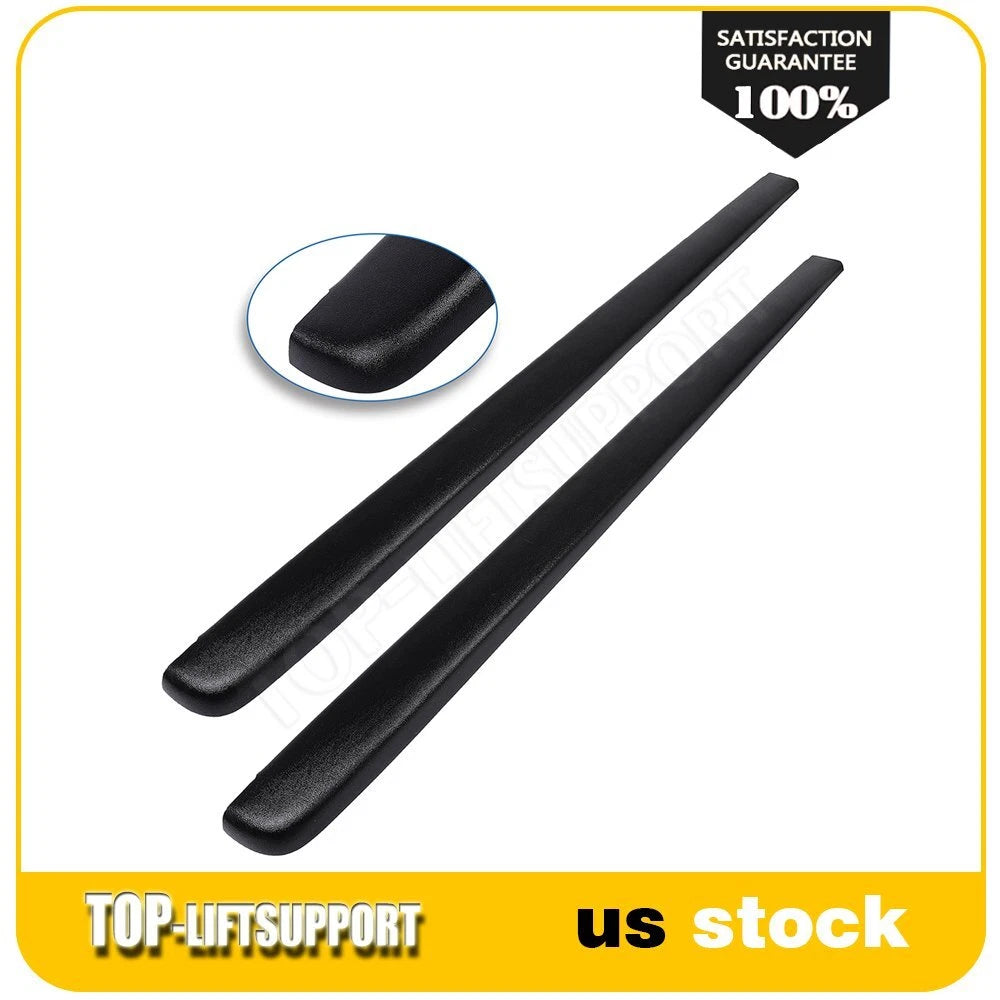 Set of 2 Bed Rail Caps for Silverado Sierra (1999–2006) Black Flat