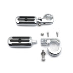 Chrome Streamliner Skull FootPeg Kit for Honda GL1800 VT750 (2001–2023)