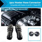 2X Heater Hose Connector B45561240A for Mazda 3 6 323 RX-7 Tribute MPV (2000–2020)