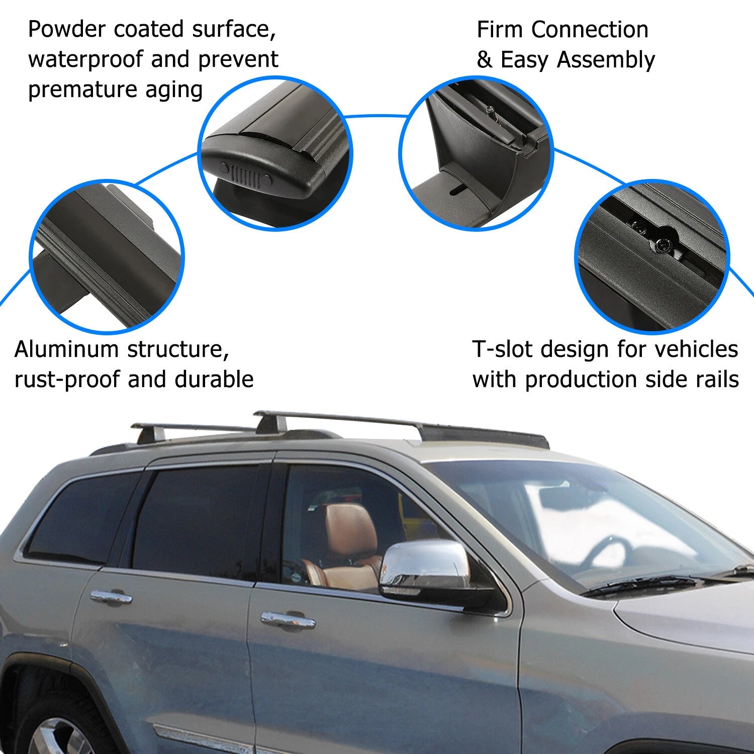 Cross Bar Roof Rack for Jeep Grand Cherokee (2011–2022)