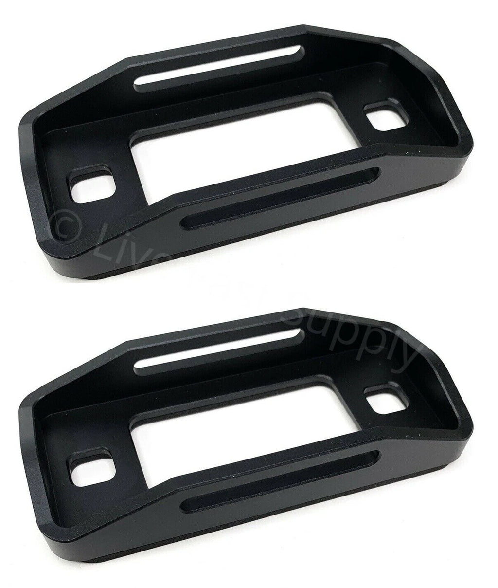 Side Marker Bezels Raised Black Aluminum Pair for 1970–1977 Ford Bronco