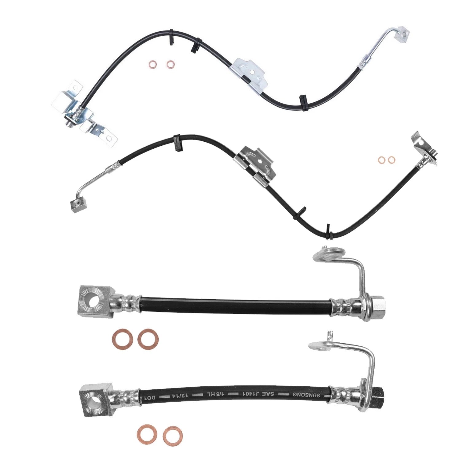 Sunsong Brake Hydraulic Hose Kit Set of 4 for Ram 2500 (2003–2010)